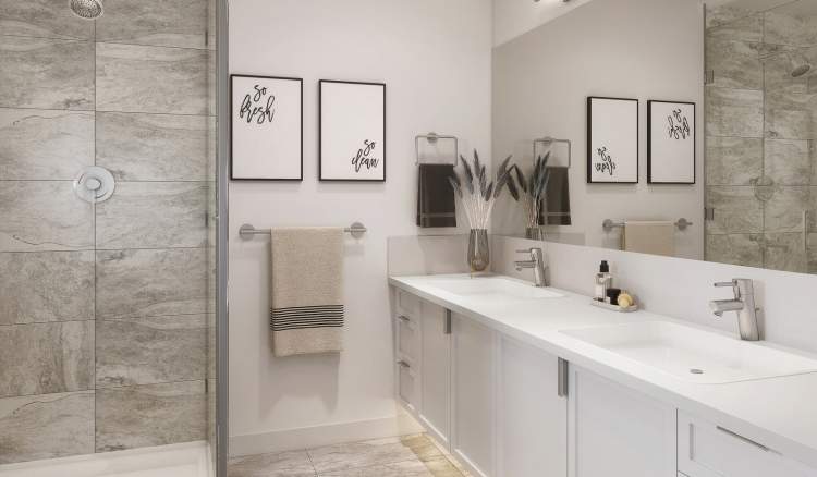 Double vanity sinks in both main & en suite bathrooms and luxurious soaker tub in main bathrooms.